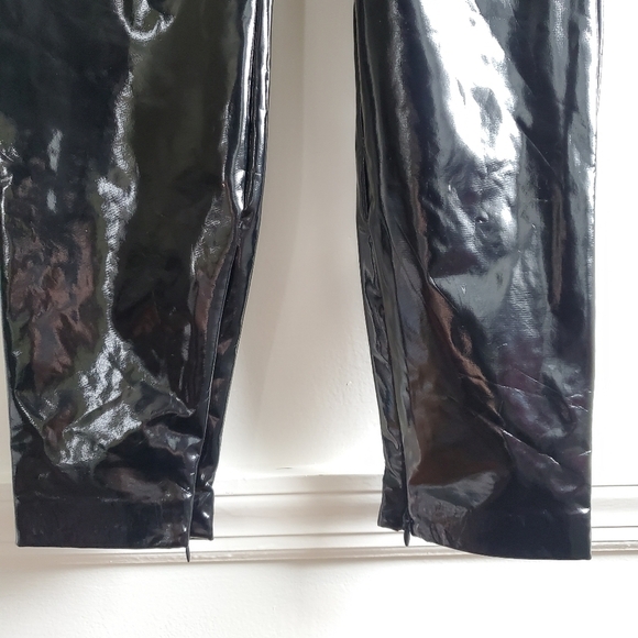 Zara Faux Vinyl Blogger Favorite Black Leggings Pants NWT Size Medium - Picture 10 of 16